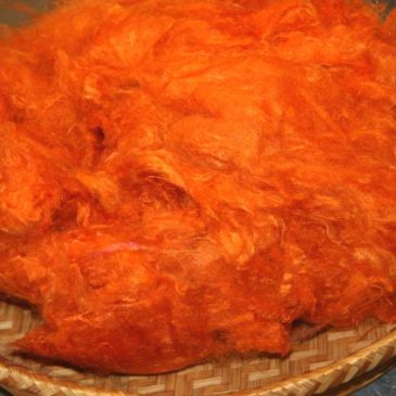 Pulled Sari Silk – Orange